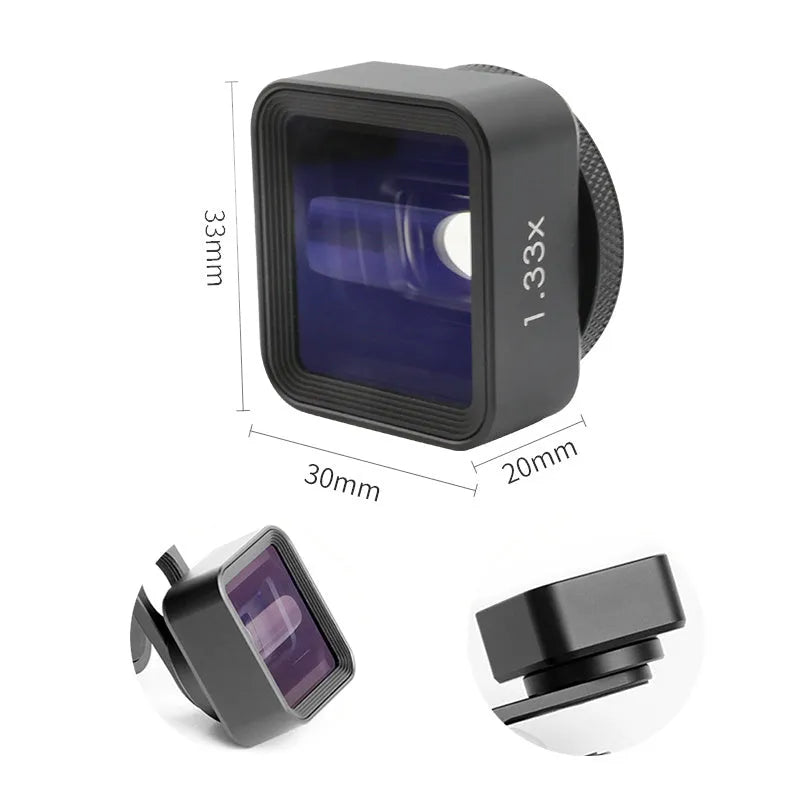 SANYK black anamorphic smartphone lens for cinematic 2.40:1 widescreen video recording