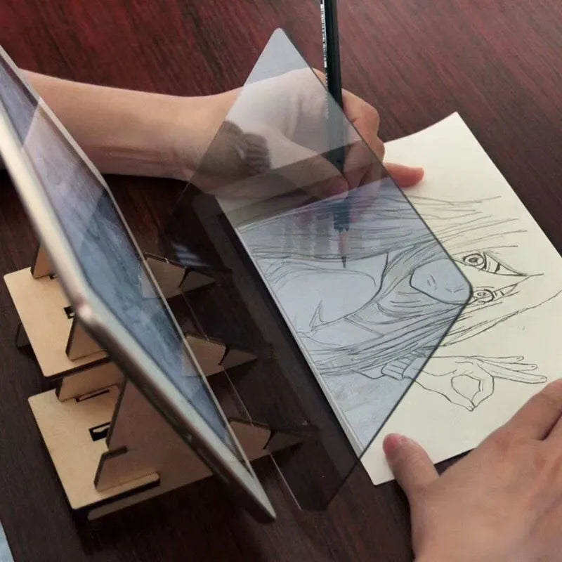 Transparent wood drawing board projector for vibrato painting copying measuring 20.2cm by 13.5cm