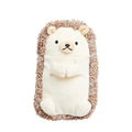 Soft velvet plush pencil case with a creative, funny character design shown in available colours.