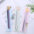 15 cm aluminium ruler with alpaca design showing straight edge and colourful pattern