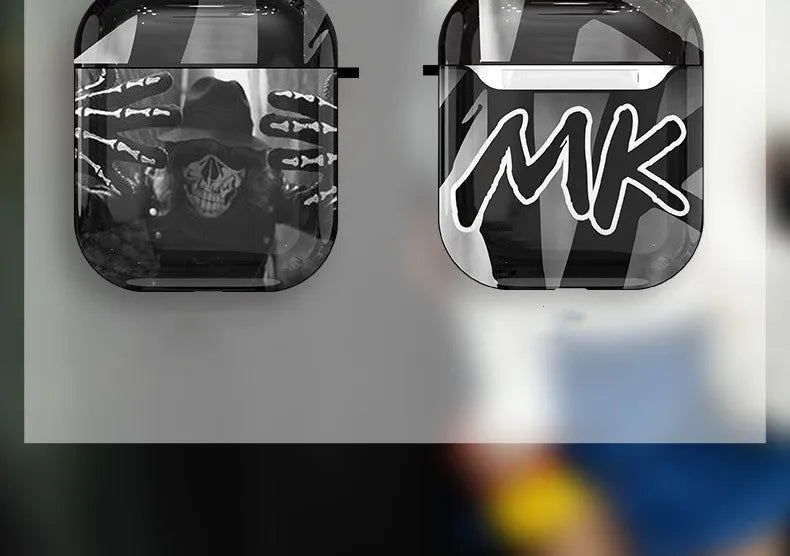 Custom AirPods protective case with printed design compatible with Apple AirPods 1, 2 and Pro models