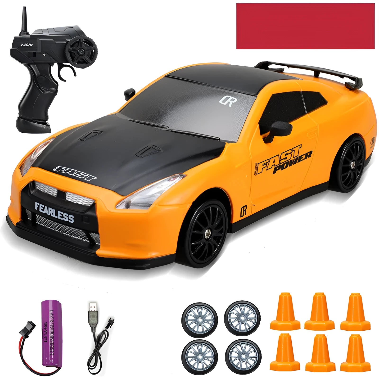 Huangbo 4WD RC drift car in multiple colours including graffiti designs on smooth surface