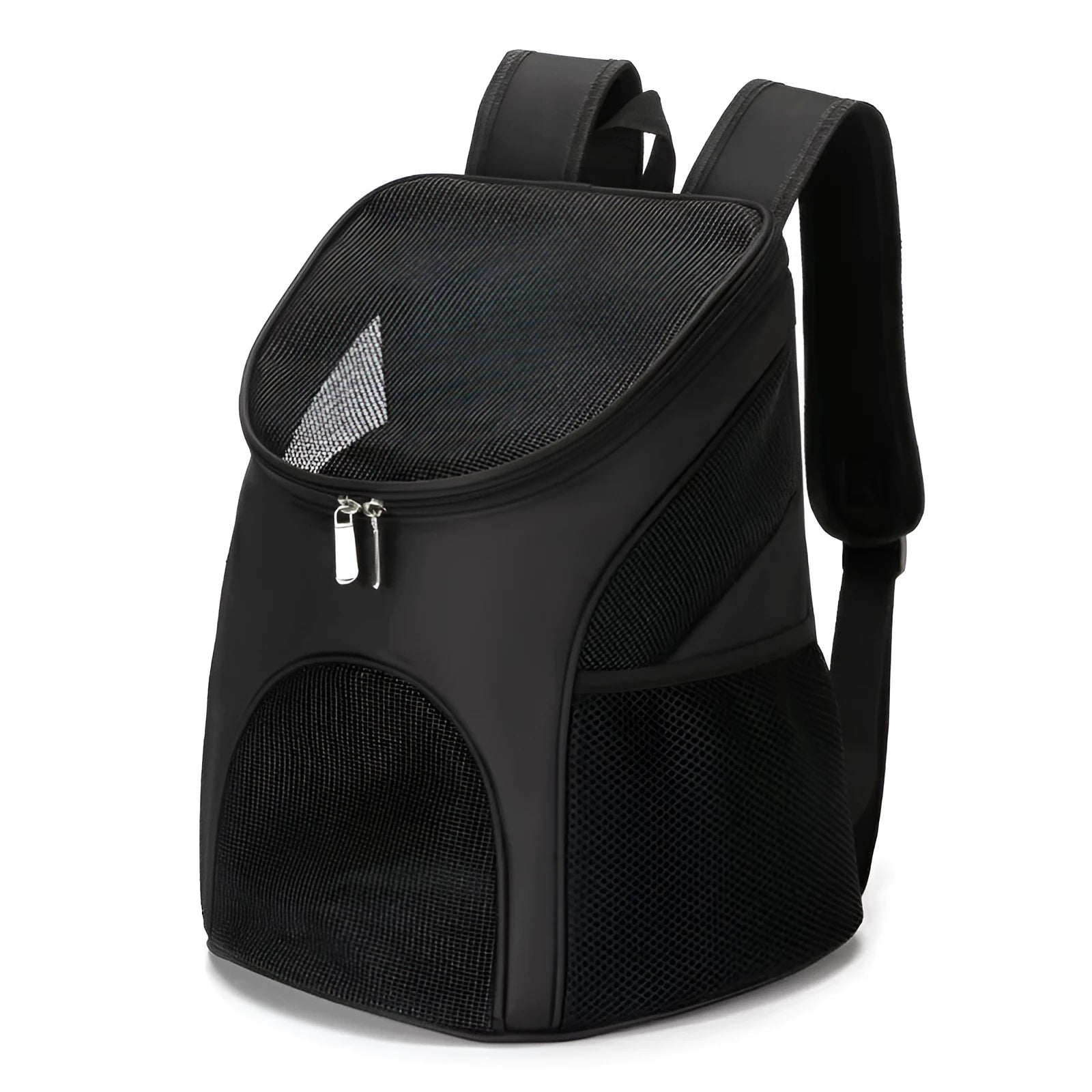 Pet backpack carrier in red, black, brown, or blue for dogs and cats up to 15 kg