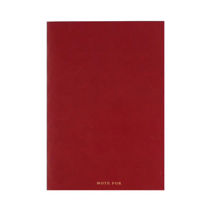 Red and white imitation leather notebooks with grid and dot matrix pages in A5 and A6 sizes