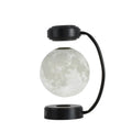Magnetic levitation moon lamp floating above base with touch control and colour-changing illumination