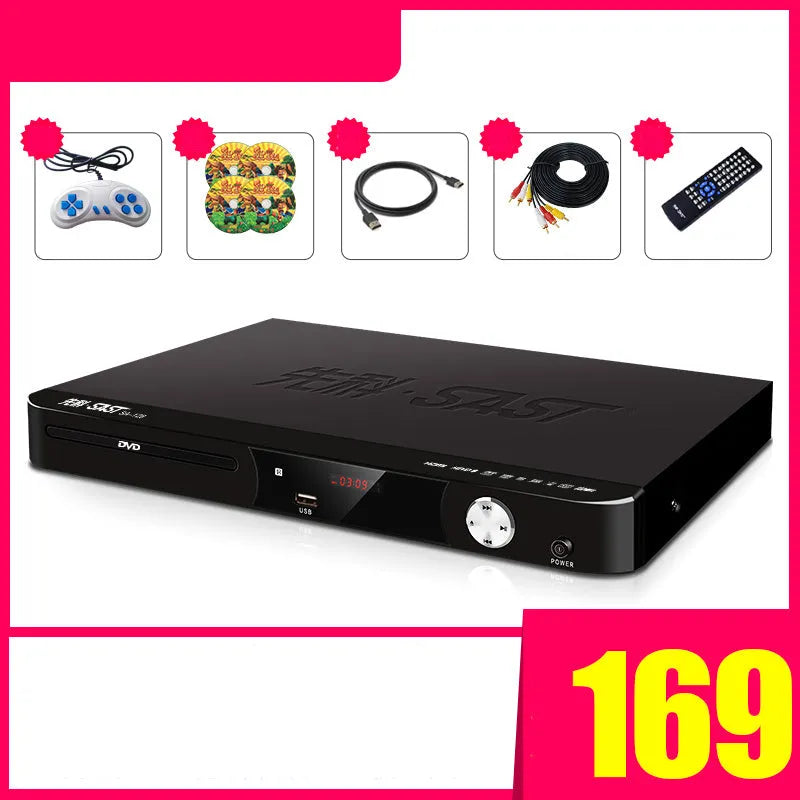SAST Xianke SA208 portable DVD player with tray loading mechanism and front panel controls