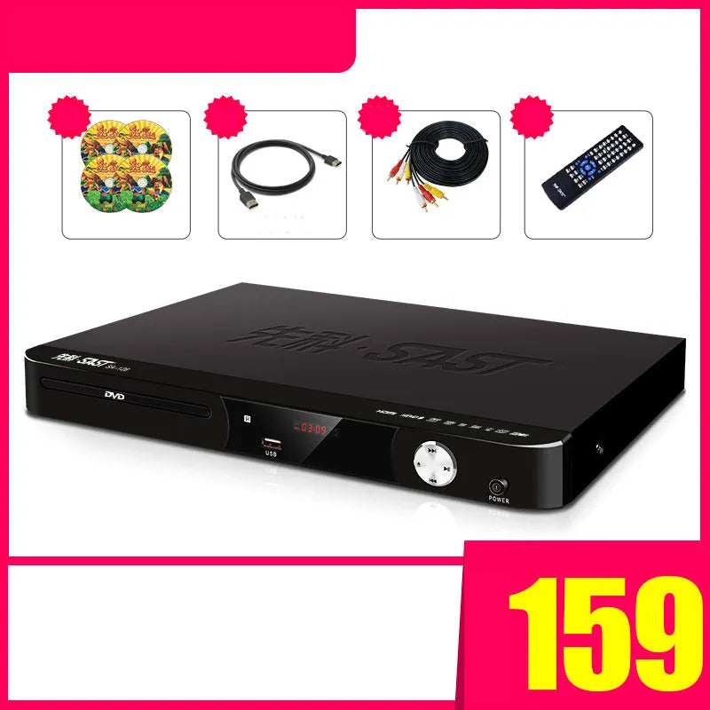 SAST Xianke SA208 portable DVD player with tray loading mechanism and front panel controls