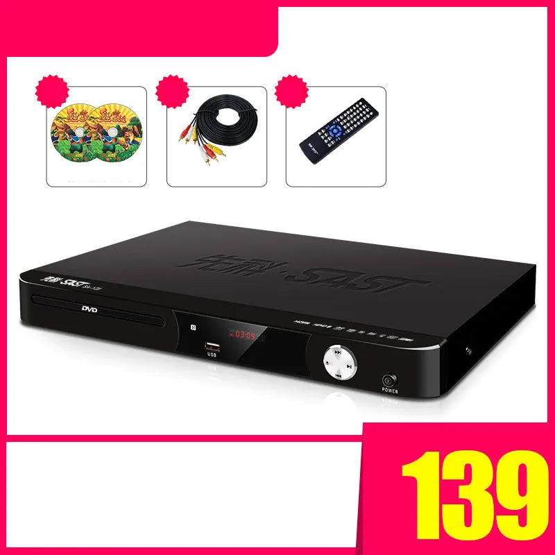 SAST Xianke SA208 portable DVD player with tray loading mechanism and front panel controls