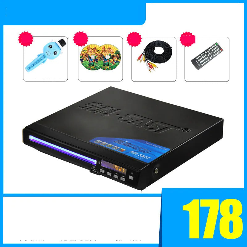 SAST Xianke SA208 portable DVD player with tray loading mechanism and front panel controls