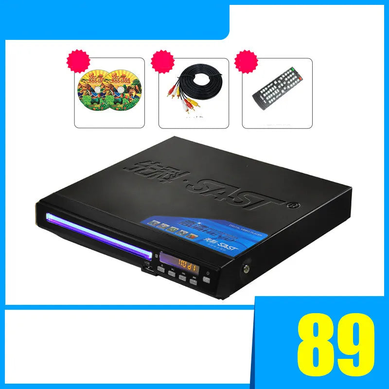SAST Xianke SA208 portable DVD player with tray loading mechanism and front panel controls