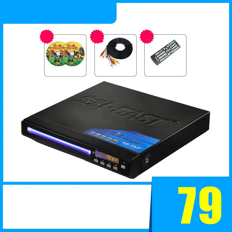 SAST Xianke SA208 portable DVD player with tray loading mechanism and front panel controls