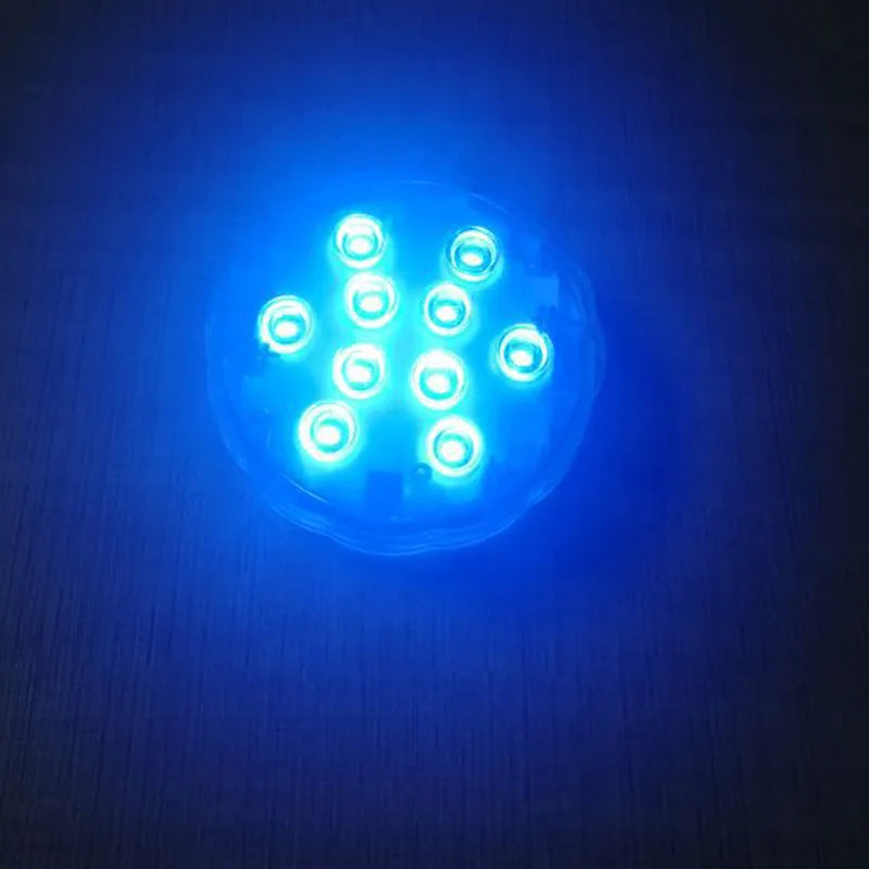 White waterproof decorative LED light with remote control for pools and gardens