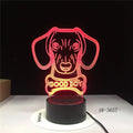 Remote control colourful gradient LED table lamp with acrylic shade on a desk