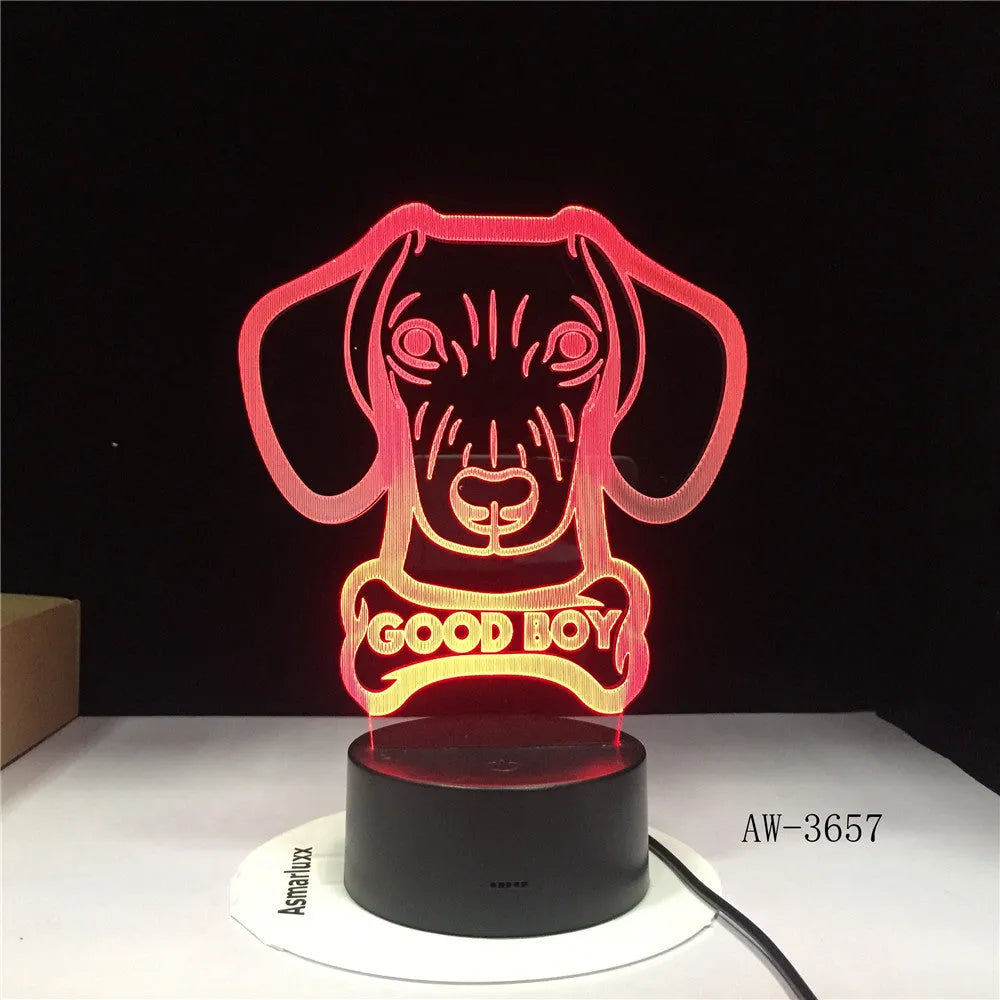 Remote control colourful gradient LED table lamp with acrylic shade on a desk