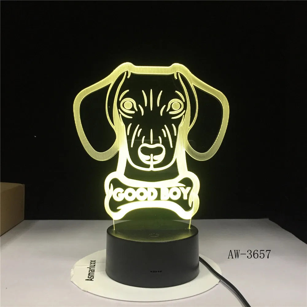 Remote control colourful gradient LED table lamp with acrylic shade on a desk