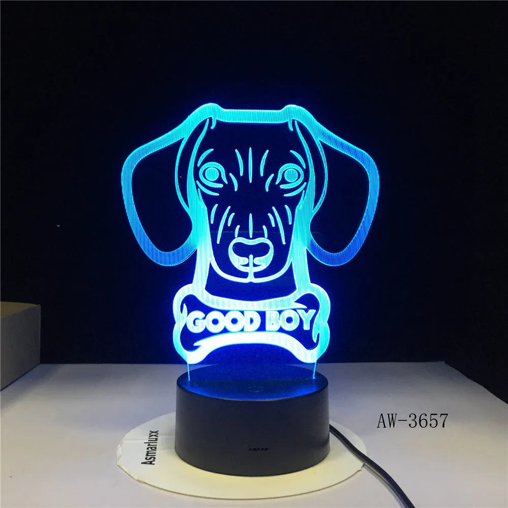 Remote control colourful gradient LED table lamp with acrylic shade on a desk