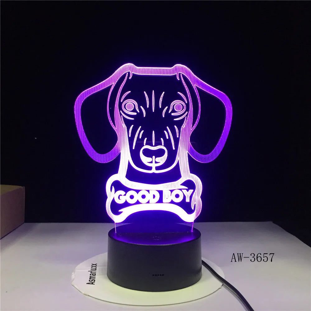 Remote control colourful gradient LED table lamp with acrylic shade on a desk