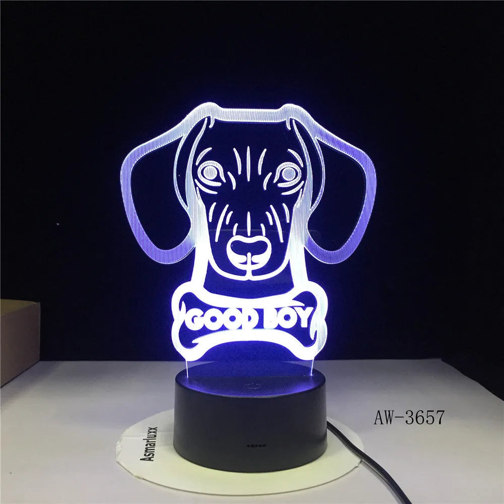 Remote control colourful gradient LED table lamp with acrylic shade on a desk