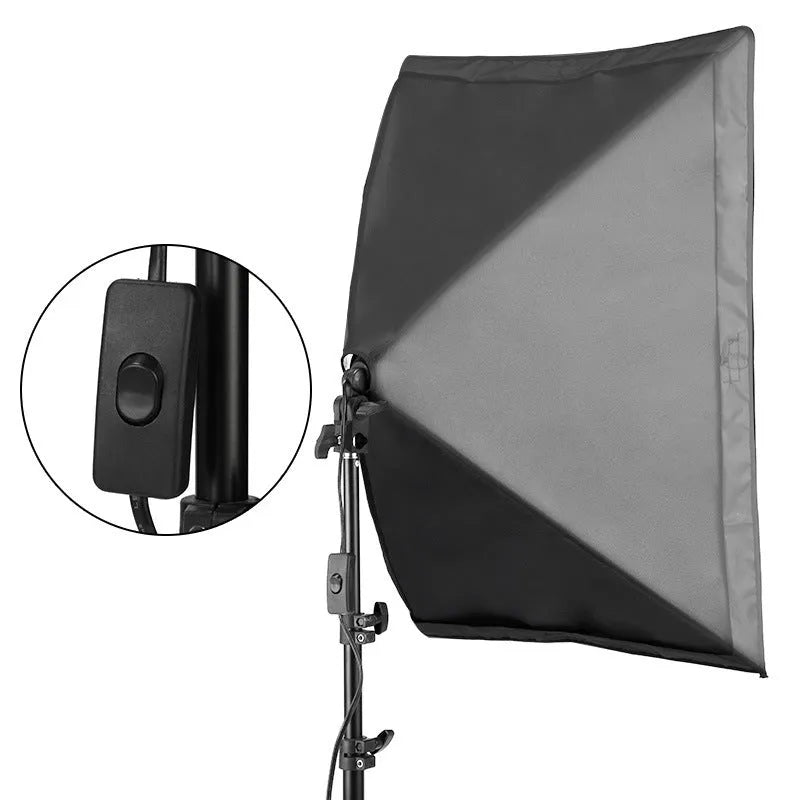 50x70cm softbox light cloth on a 2 metre stand for iPhone-compatible portrait and product photography