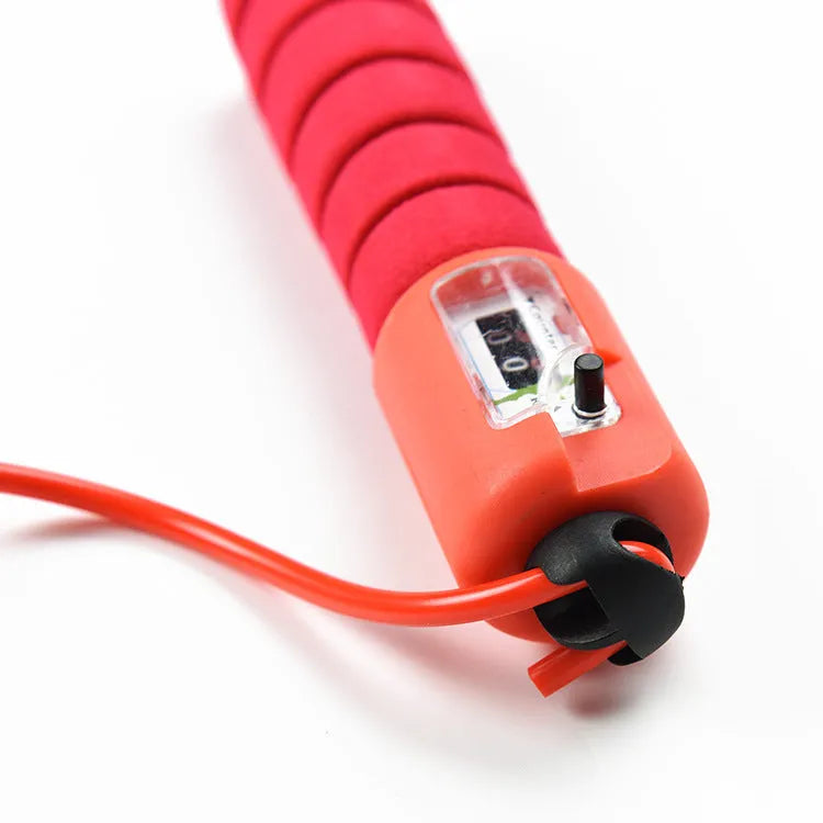 Adult counting skipping rope showing multi-colour options with plastic and sponge handle