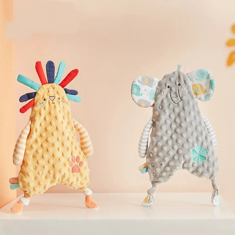 Baby Appease towel nursing teether with kawaii bunny ears, 40cm plush comfort doll in elephant design