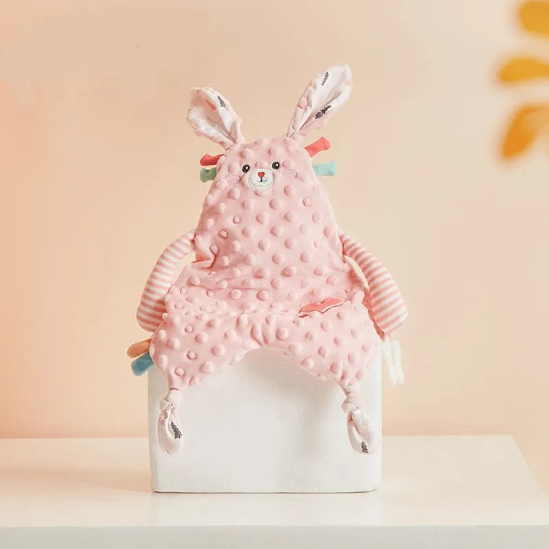 Baby Appease towel nursing teether with kawaii bunny ears, 40cm plush comfort doll in elephant design