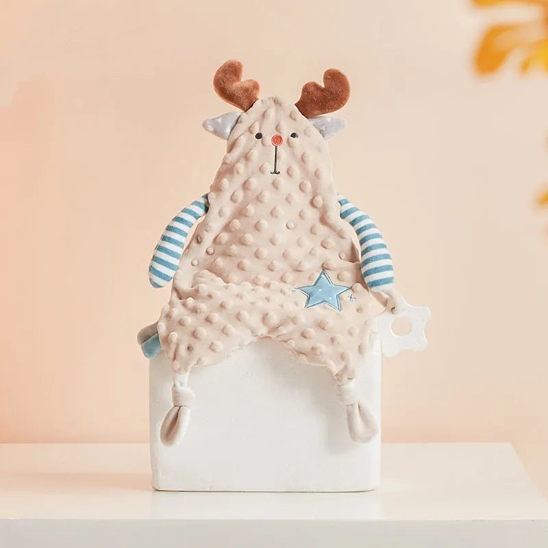 Baby Appease towel nursing teether with kawaii bunny ears, 40cm plush comfort doll in elephant design