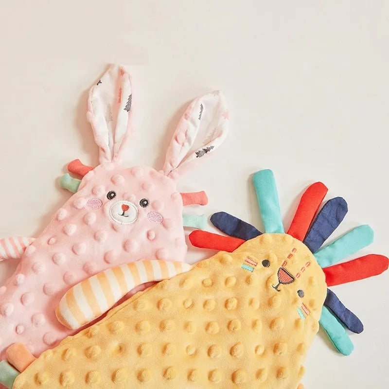 Baby Appease towel nursing teether with kawaii bunny ears, 40cm plush comfort doll in elephant design