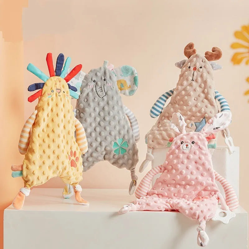 Baby Appease towel nursing teether with kawaii bunny ears, 40cm plush comfort doll in elephant design