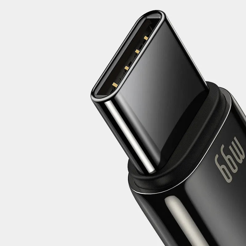 Baseus USB-A to USB-C fast charging cable for Android phones, available in 1m or 2m length.