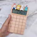 Multifunctional portable voice calculator with big buttons and 12-digit LED screen, plastic casing, colour options black orange pink sky blue