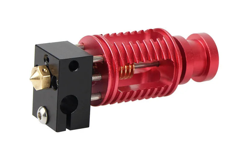 Upgraded Seal extruder with orange buckle, Dragon Hotend ultra-precision head, and six brass nozzles for 3D printer