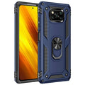 Black Xiaomi Pocophone Poco X3 NFC shockproof protective hard case with TPU+PC+zinc alloy construction.