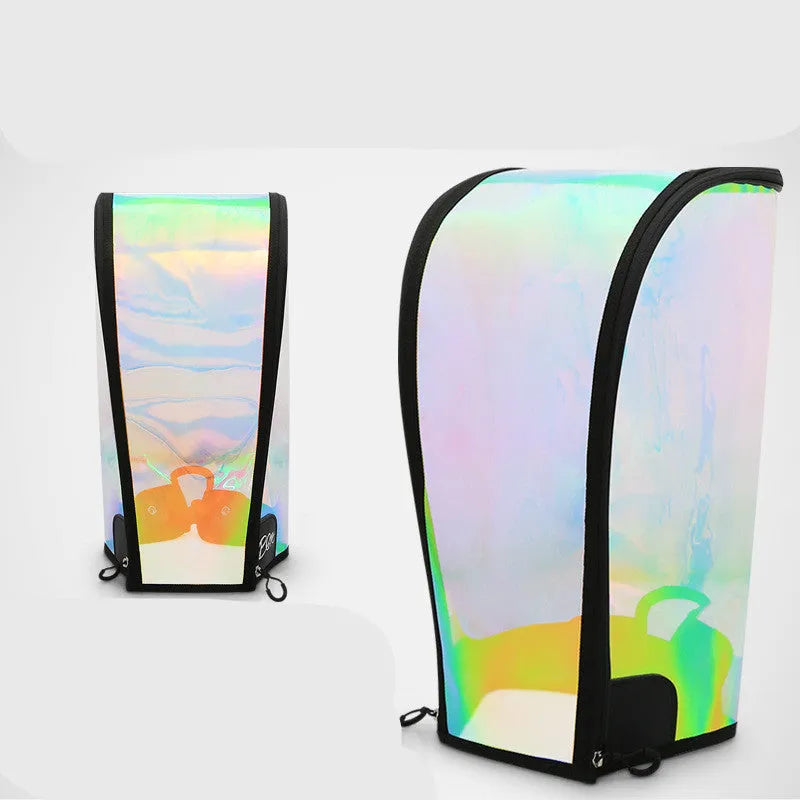 Transparent ball bag cap with laser colours and adjustable buckle for sports equipment
