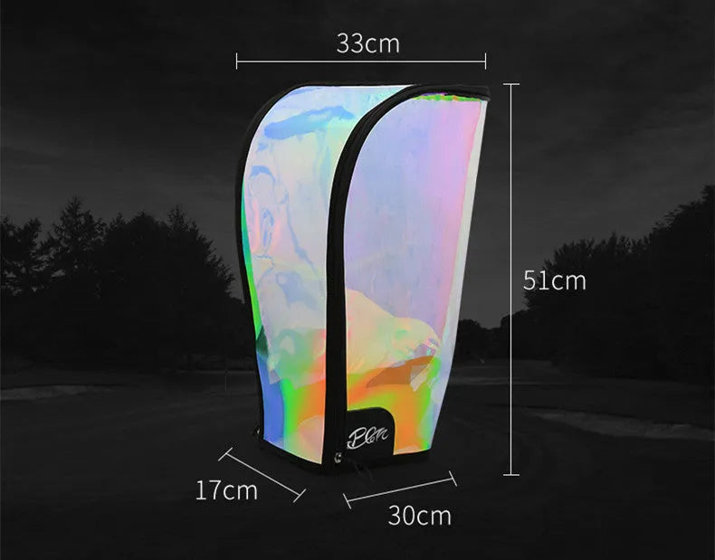 Transparent ball bag cap with laser colours and adjustable buckle for sports equipment