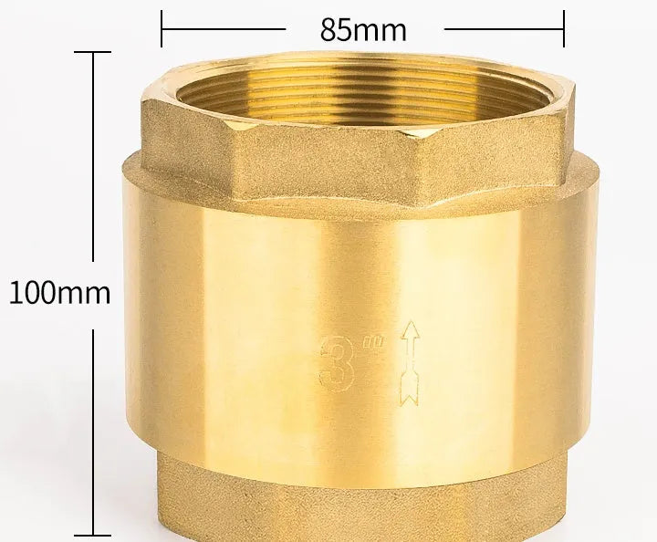 Brass horizontal and vertical check valve with threaded connections in multiple sizes