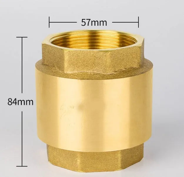 Brass horizontal and vertical check valve with threaded connections in multiple sizes