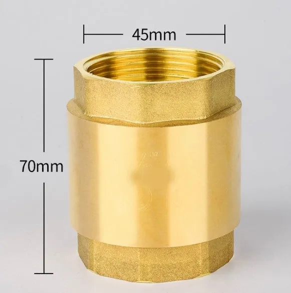 Brass horizontal and vertical check valve with threaded connections in multiple sizes