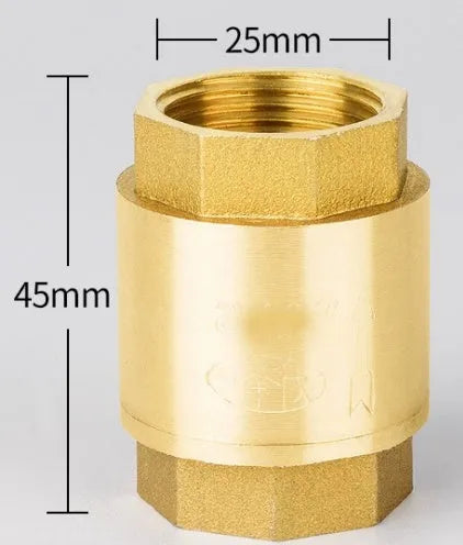 Brass horizontal and vertical check valve with threaded connections in multiple sizes