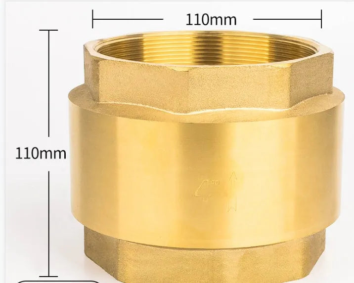 Brass horizontal and vertical check valve with threaded connections in multiple sizes