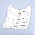 PVC spot T-shirt guide ruler alignment tool set of four pieces in assorted colours