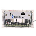 DIY Bluetooth speaker assembly kit with electronic components and transparent acrylic housing