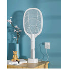Rechargeable electric mosquito swatter with USB charging cable and 3000V grid for insect control