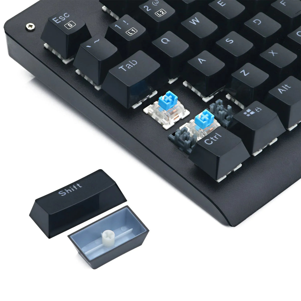 Eagletec KG010 wired mechanical keyboard black 87 keys backlit USB