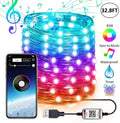 New Bluetooth Christmas tree decoration light with 100 LED beads on 10m string, IP65 rated, remote control for RGB colour