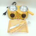 Double furnace electric chocolate melting pot pink aluminium inner pot 220V 250ml