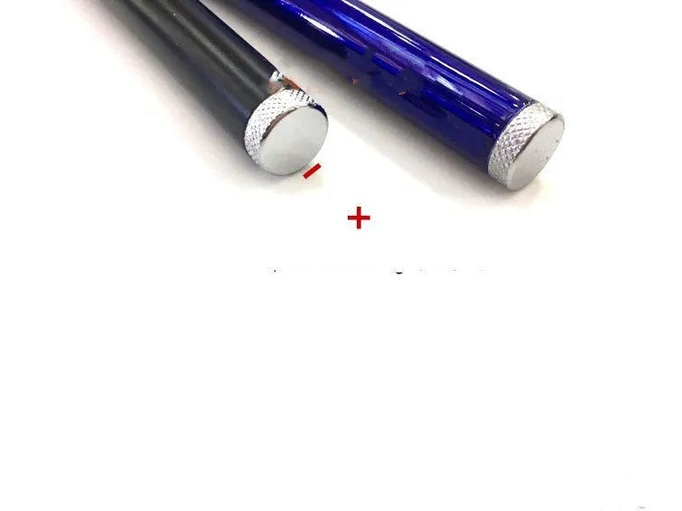 Black red laser pointer pen measuring 13.5cm long with stylus tip for presentations