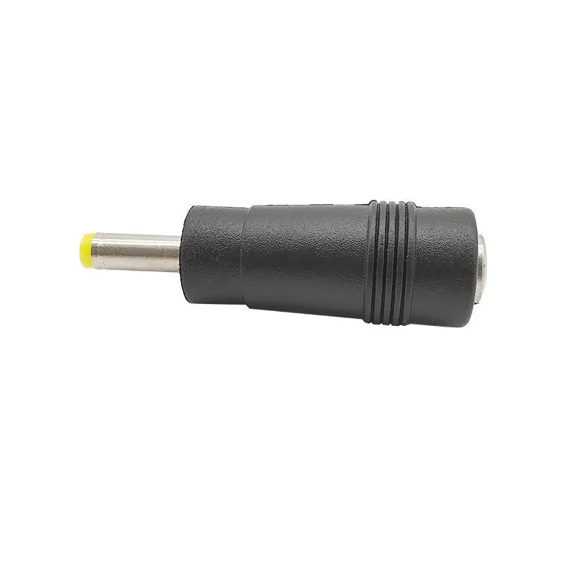 Black round DC power conversion plug adapter 5.5x2.1 female to 4.0x1.7 male
