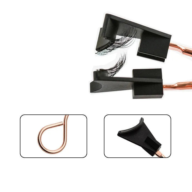 Quantum magnetic eyelash curler applicator tool rose red 10.5cm by 6cm