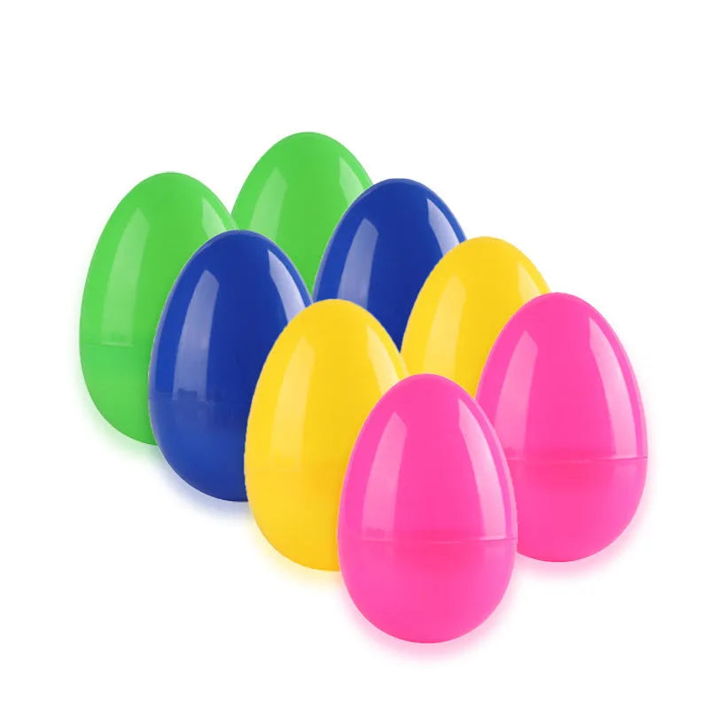 Assorted colour fillable plastic Easter eggs 4x6cm in bulk pack of 60